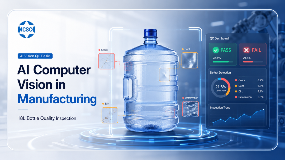 AI Vision QC Basic – Phần mềm AI kiểm tra chất lượng vỏ bình 18L