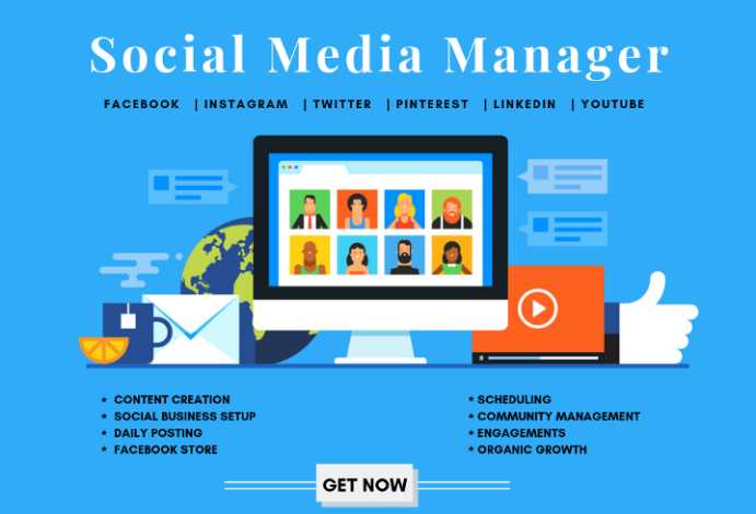 I will be your social media manager, community management