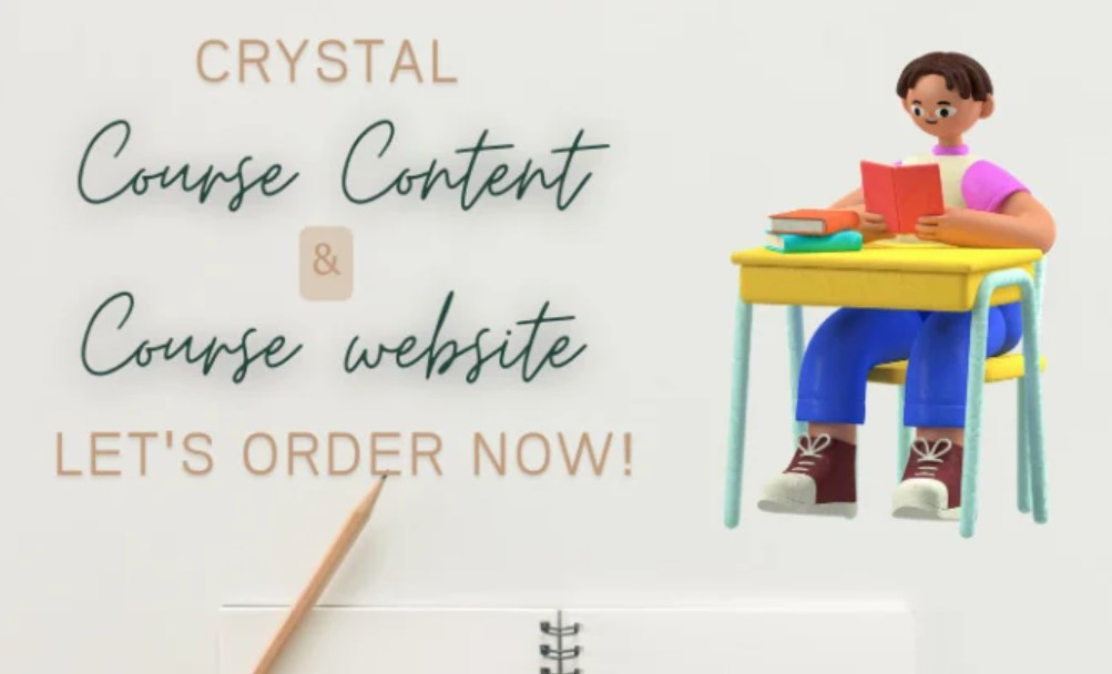 I will create crystal course content, holistic, course creation for course website