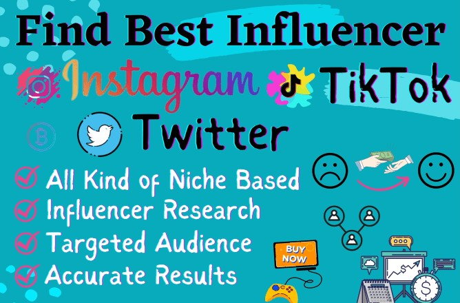 I will find best instagram influencer and twitter influencer for influencer marketing
