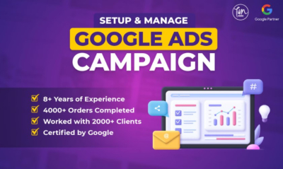 I will setup and manage google ads adwords campaigns PPC