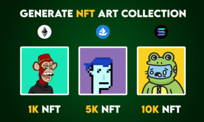 I will randomly generate 1k 5k 10k unique nft art collection with metadata for opensea