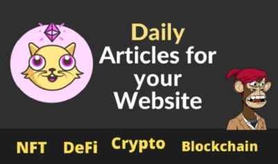 I will write articles about cryptocurrency, blockchain and nft
