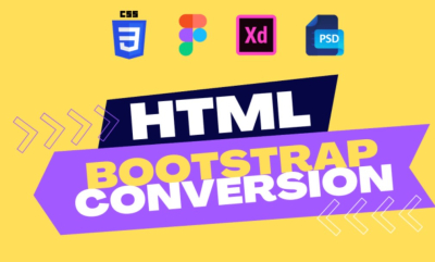 I will convert figma to html, xd to html, psd to html css responsive bootstrap 5