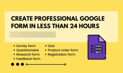 I will create professional google form in less than 24 hours