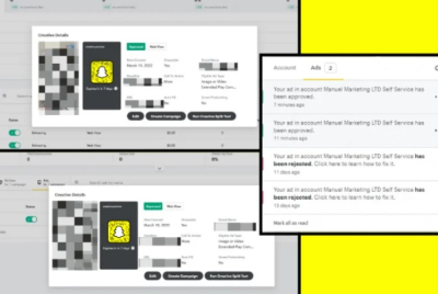 I will create an approved snapchat ads manager account