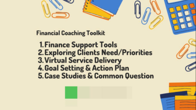 I will give financial coaching toolkit manage all financial needs 80 files