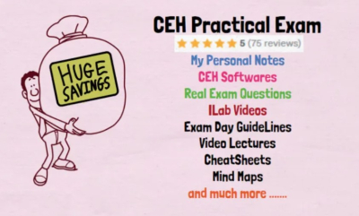 I will give you ceh practical software, notes, books, questions, ilab videos
