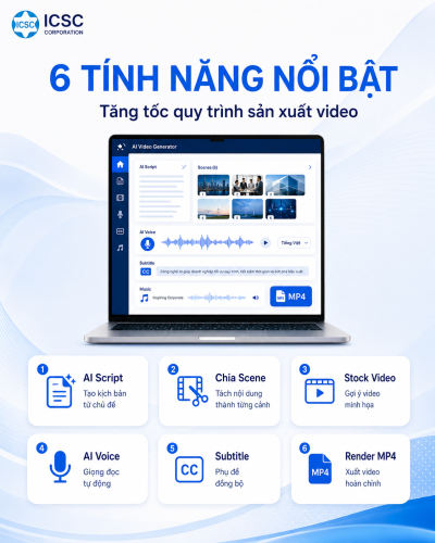 AI Video Generator – tạo video từ text, voice, subtitle và MP4