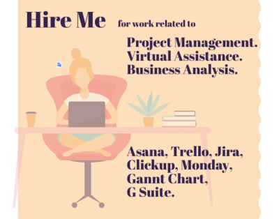 I will be your project manager