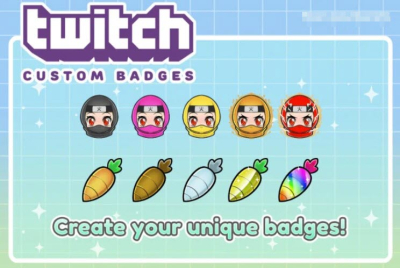 I will chibi anime sub badges and emotes for twitch and discord