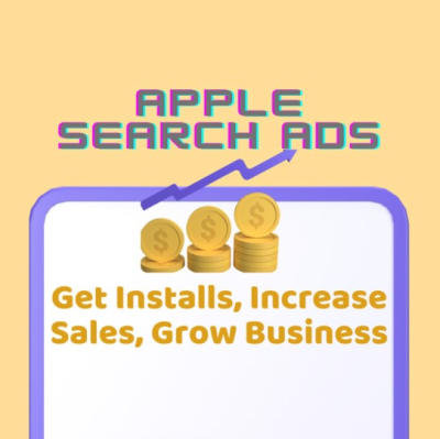 I will run apple search ads for app install and app promotion