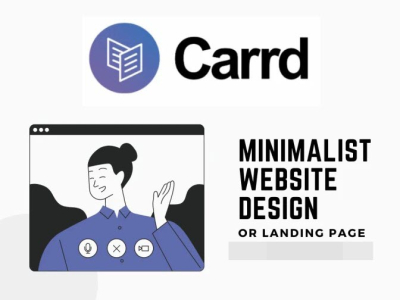 I will design a minimalistic carrd website or landing page for you