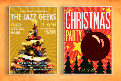 I will design christmas event, party poster art