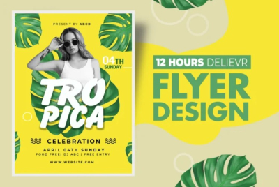 I will make modern event, party flyer design in 8 hours