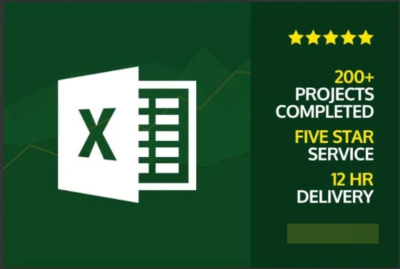 I will solve problems in excel within 24 hrs