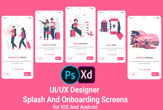 Design mobile app UI UX